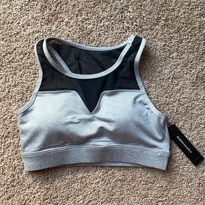 BCBGMAXAZRIA gray sports bra NWT